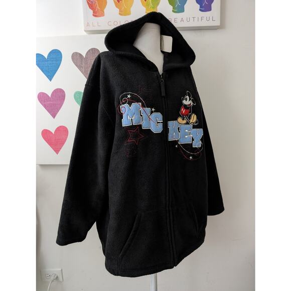 vintage disney mickey nwt plus size hooded zip up fleece - Picture 4 of 13